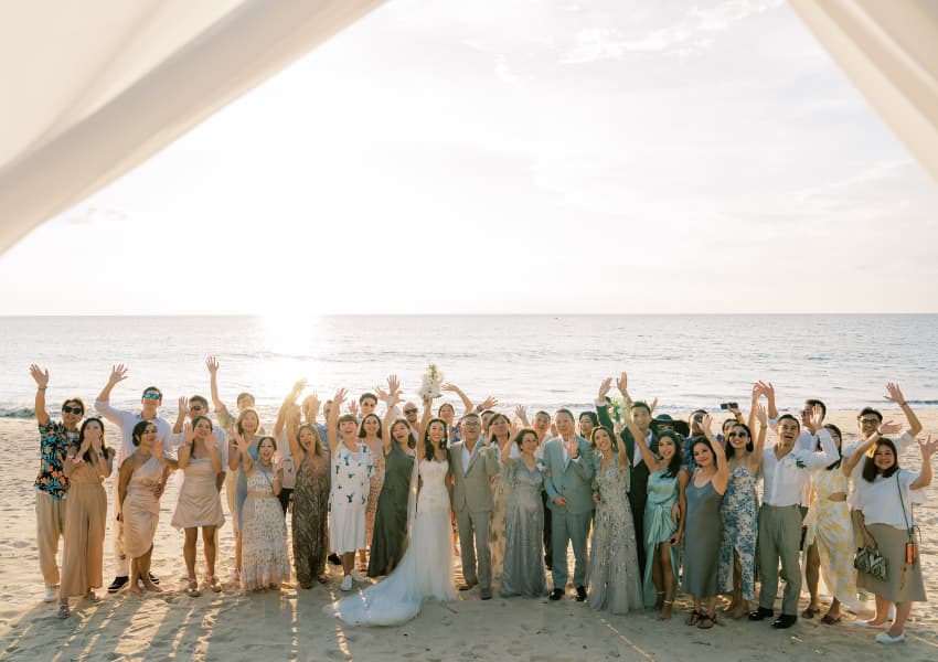 Beach Wedding Attire at Aleenta Beach Resorts in Thailand
